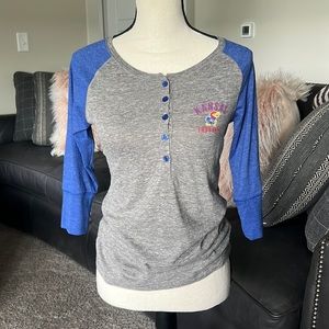 KU Jayhawks 3/4 tee